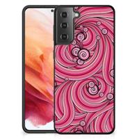 Samsung Galaxy S21 Leuk Telefoonhoesje Swirl Pink - thumbnail