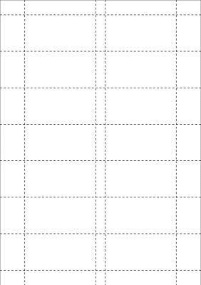 Kaartjes 74x37mm 14 stuks per vel, 5 vel