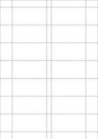 Kaartjes 74x37mm 14 stuks per vel, 5 vel - thumbnail