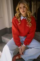 NUKUS Pullover Amalia Kiss | Rood - thumbnail