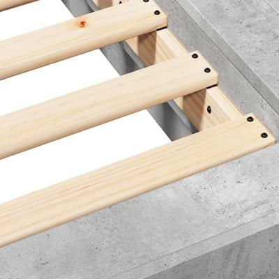 Bedframe bewerkt hout betongrijs 90x190 cm - thumbnail