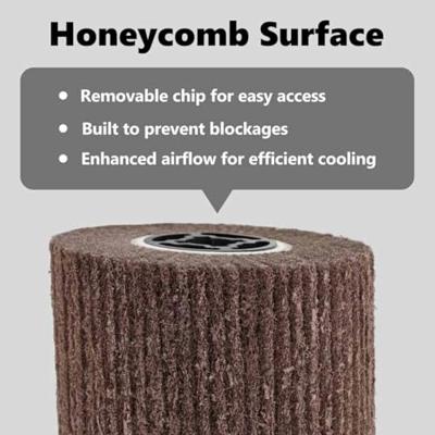 VidaXL Schuurrollen 3 pcs bruin 12 x 12 x 10 cm synthetische vezel