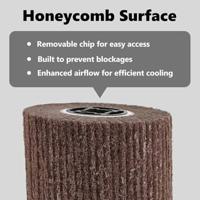 VidaXL Schuurrollen 3 pcs bruin 12 x 12 x 10 cm synthetische vezel - thumbnail