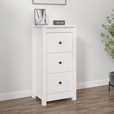 Dressoir 40x35x80 cm massief grenenhout wit
