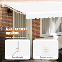 VidaXL Inklapbaar zonnescherm wit 400 x 200 cm polyester en metaal - thumbnail