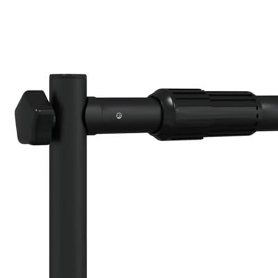 VidaXL Achtergrondstandaard 254x243 cm staal zwart VidaXL Achtergrondstandaard 254x243 cm staal zwart