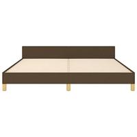 Bedframe zonder matras stof donkerbruin 180x200 cm - thumbnail