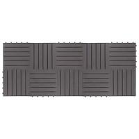 VidaXL Terrastegels 10 st 30x30 cm massief acaciahout greywash - thumbnail