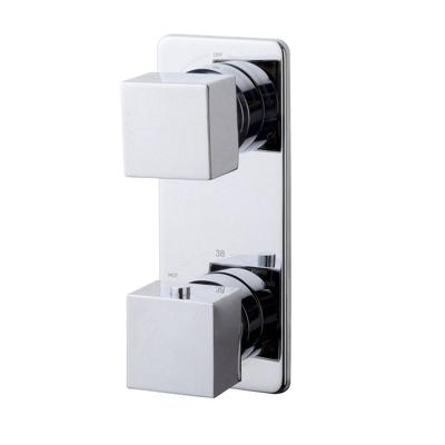 Ceres Square Inbouw 2-Wegs Douchethermostaat Vierkant Chroom Aqua Splash Ceres Square Inbouw 2-Wegs Douchethermostaat Vierkant Chroom Aqua Splash