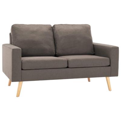 Tweezitsbank stof taupe