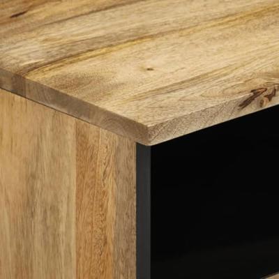 Nachtkastje 40x33x46 cm massief mangohout - thumbnail