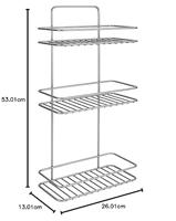 Metaltex reflex doucherek 3 etages 23x13x57 cm zilver - thumbnail