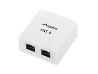 Lanberg OU6-0002-W contactdoos RJ-45 Wit - thumbnail