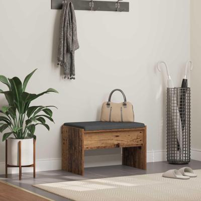 Halbank met kussen Oudhout 60 x 38 x 46 cm