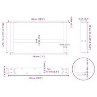 Salontafelpoten 2 st 60x(30-31) cm staal antracietkleurig - thumbnail