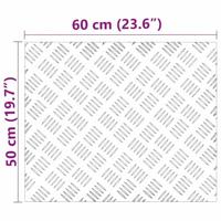 VidaXL Trap tread rechthoekig 4 pcs zilver 60 x 50 cm aluminium - thumbnail