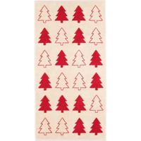 Cawö Cawo Christmas Edition 794 Fir trees Handdoek rot - thumbnail