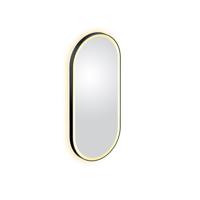 Spiegel Clou Look At Me Met LED Verlichting Ovaal 100x45 cm Met Omlijsting Mat Zwart Clou - thumbnail