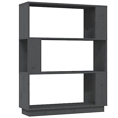 Boekenkast/kamerscherm 80x25x101 cm massief grenenhout grijs Boekenkast/kamerscherm 80x25x101 cm massief grenenhout grijs