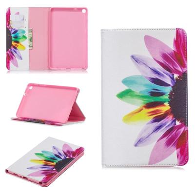 Gekleurde tekening zonnebloem patroon horizontale Flip lederen case voor Galaxy tab een 8 (2019) P200/P205 met houder & card slots & portemonnee Gekleurde tekening zonnebloem patroon horizontale Flip lederen case voor Galaxy tab een 8 (2019) P200/P205 met houder & card slots & portemonnee