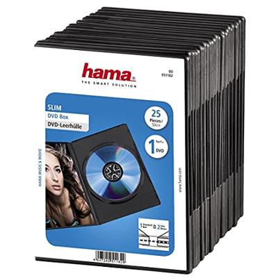 Hama dvd slim box zwart 25pak Hama dvd slim box zwart 25pak
