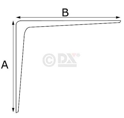 DX Plankdrager Herakles 290x240mm - Aluminium zwart