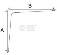 DX Plankdrager Herakles 290x240mm - Aluminium zwart - thumbnail
