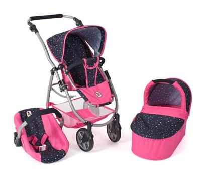 Combi-poppenwagen Emotion - Confetti Pink