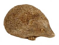 Van Manen ornament polystone egel 15x10x7cm goud - thumbnail