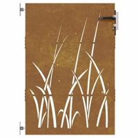 Poort 85x125 cm grasontwerp cortenstaal - thumbnail