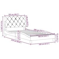 Bedframe zonder matras 100x200 cm stof donkergrijs - thumbnail