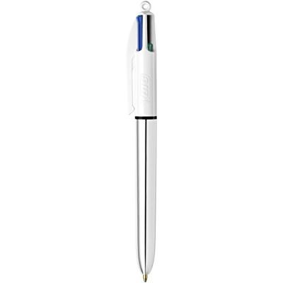 Pen Bic Shine Silver Wit Zilverkleurig (12 Onderdelen) - thumbnail