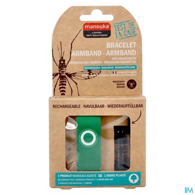 Manouka Armband A/muggen Uni Groen