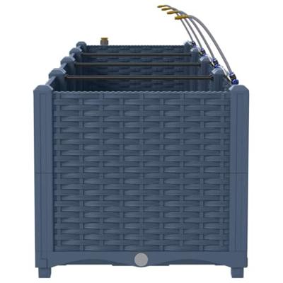 VidaXL Tuin bloempot 4 pcs grijs 120 x 120 x 142 cm staal VidaXL Tuin bloempot 4 pcs grijs 120 x 120 x 142 cm staal