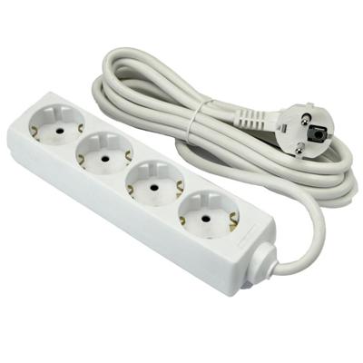 Enzo Entac tcd ra 4-voudig 5meter snoer wit