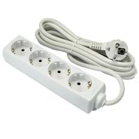 Enzo Entac tcd ra 4-voudig 5meter snoer wit - thumbnail