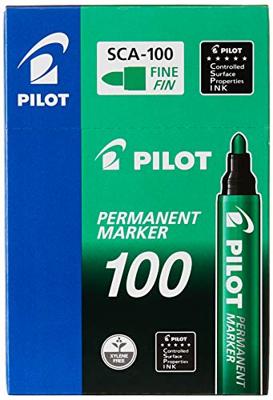 Viltstift PILOT 100 rond fijn groen | 12 stuks