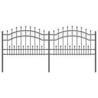 Tuinhek Grijs 115 cm Poedergecoat staal - thumbnail