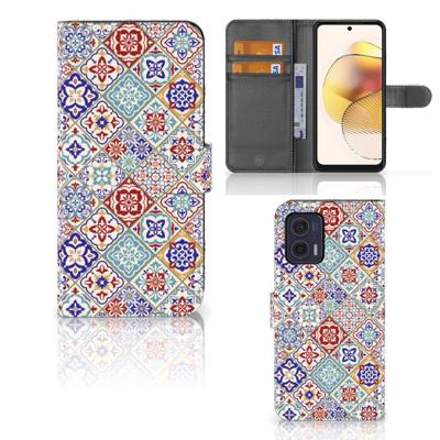 Motorola Moto G73 | Bookcase | Tiles Color