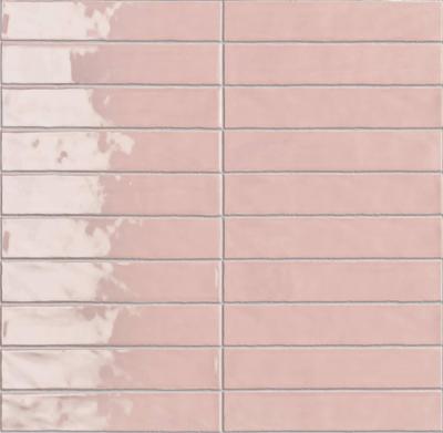 Wandtegel roze visgraat Sartoria Vernici 25x5cm baby pink glans gerectificeerd
