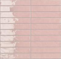 Wandtegel roze visgraat Sartoria Vernici 25x5cm baby pink glans gerectificeerd - thumbnail