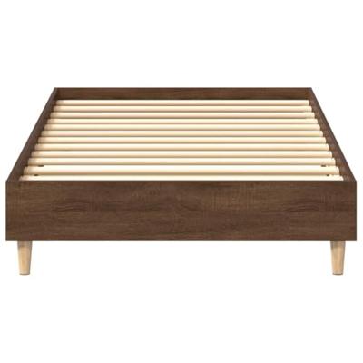 Bedframe zonder matras 75x190 cm spaanplaat bruin eikenkleurig