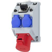 PC Electric 160825521 Stopcontactsplitter Grijs, Blauw, Rood - thumbnail