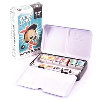 Paperfuel • aquarel set road to retro