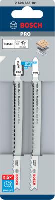 Bosch Accessories 2608655101 PRO Multi Material thick and thin T345XF Decoupeerzaagblad, 132 mm, 2-delig 2 stuk(s) Bosch Accessories 2608655101 PRO Multi Material thick and thin T345XF Decoupeerzaagblad, 132 mm, 2-delig 2 stuk(s)