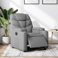 Fauteuil elektrisch verstelbaar stof lichtgrijs - thumbnail