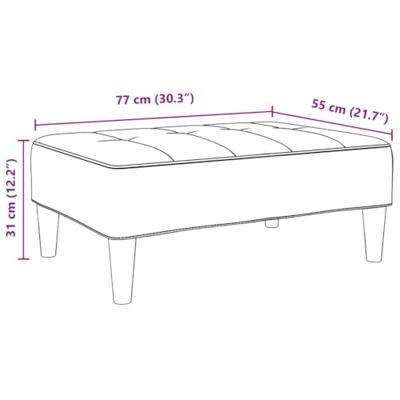 Voetenbank 77x55x31 cm fluweel lichtgrijs Voetenbank 77x55x31 cm fluweel lichtgrijs