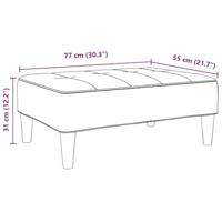 Voetenbank 77x55x31 cm fluweel lichtgrijs - thumbnail