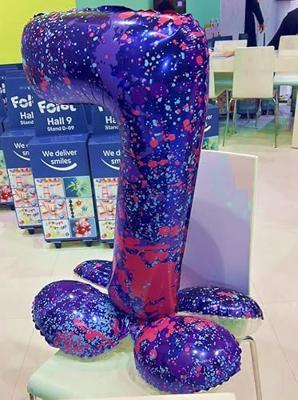 Folat folieballon staand 2 paint splash 41 cm | 20 stuks