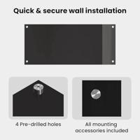 VidaXL Keuken achterwand 2 pcs zwart 90 x 40 cm gehard glas - thumbnail